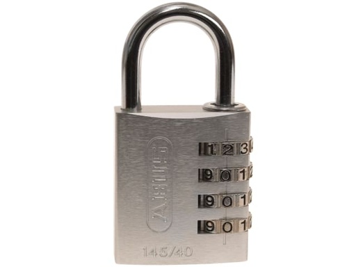 [ABU14540SIL] 145/40 40mm Aluminium Combination Padlock Silver 49543