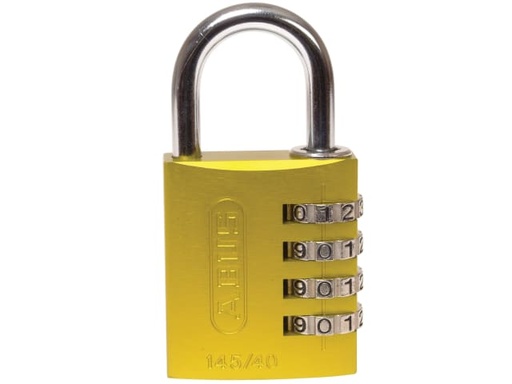 [ABU14540YEL] 145/40 40mm Aluminium Combination Padlock Yellow 49535