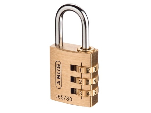 [ABU16530C] 165/30 30mm Solid Brass Body Combination Padlock (3-Digit) Carded