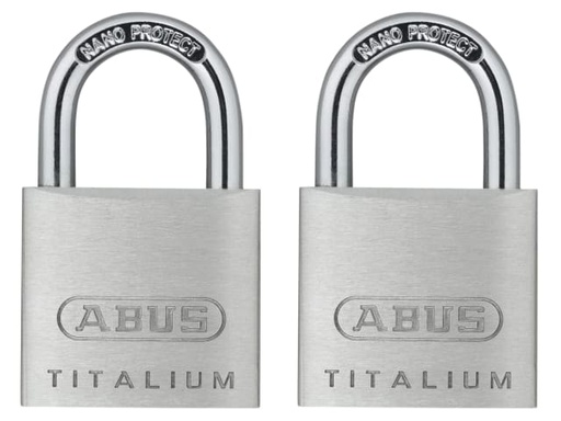 [ABU64TI30TC] 64TI/30mm TITALIUM Padlock Carded Twin Pack