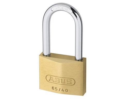 [ABU6540LS40C] 65/40mm Brass Padlock 40mm Long Shackle Carded