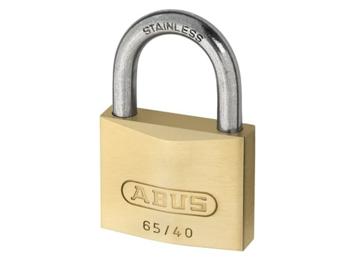 [ABU65IB40C] 65IB/40mm Brass Padlock Stainless Steel Shackle Carded