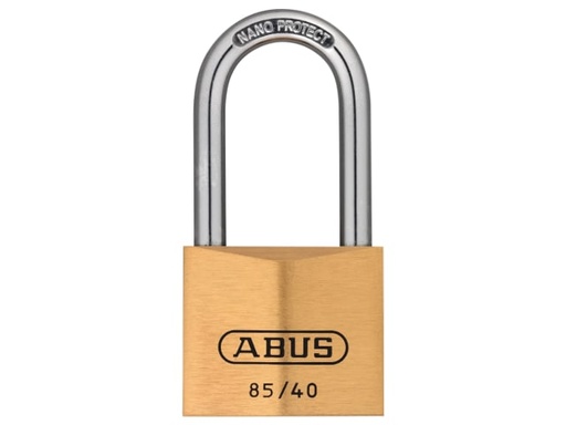 [ABU8540LS] 85/40mm Brass Padlock 40mm Long Shackle