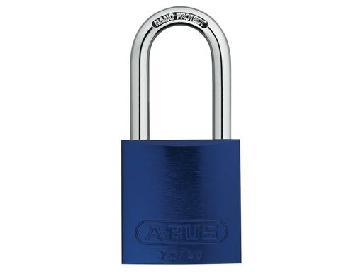 [ABUKA45233] 72/40mm Aluminium Padlock 40mm Long Shackle Blue Keyed Alike TT60121