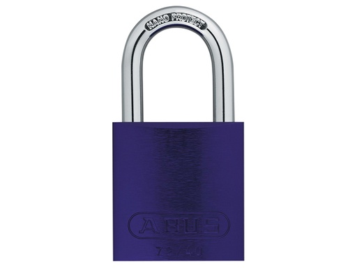 [ABUKA45242] 72/40mm Aluminium Padlock Violet Keyed Alike TT04072