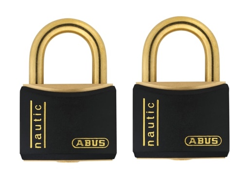 [ABUT84MB40TC] T84MB/40mm Black Rustproof Padlock Twin Pack Carded