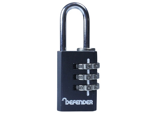 [DEFCOMBI20] Black Die-Cast Combination Padlock 20mm