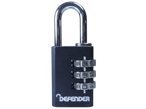 [DEFCOMBI30] Black Die-Cast Combination Padlock 30mm