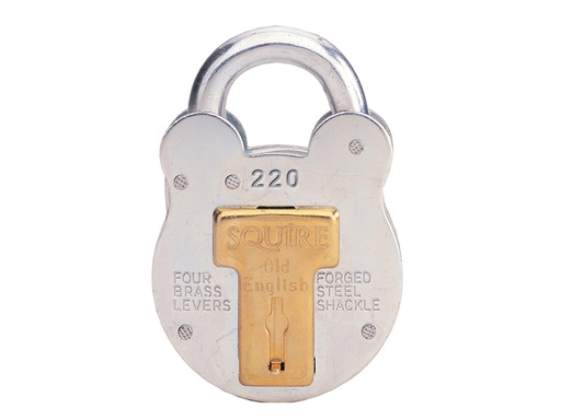 [HSQ220] 220 Old English Padlock with Steel Case 38mm