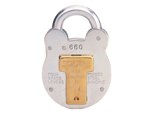 [HSQ660KA] 660KA Old English Padlock with Steel Case 64mm Keyed