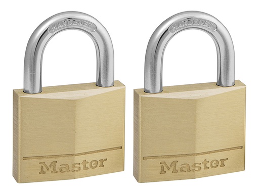 [MLK140T] Solid Brass 40mm Padlock 4-Pin - Keyed Alike x 2