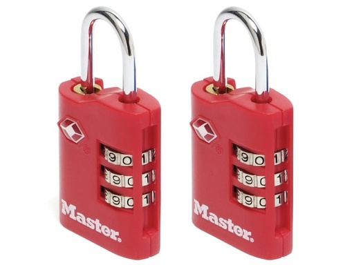 [MLK4686EURT] TSA 3-Digit Combination Zinc 30mm Padlock x 2