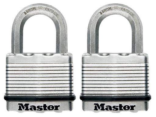 [MLKM5T] Excell Laminated Steel 50mm Padlock - 25mm Shackle - Keyed Alike x 2