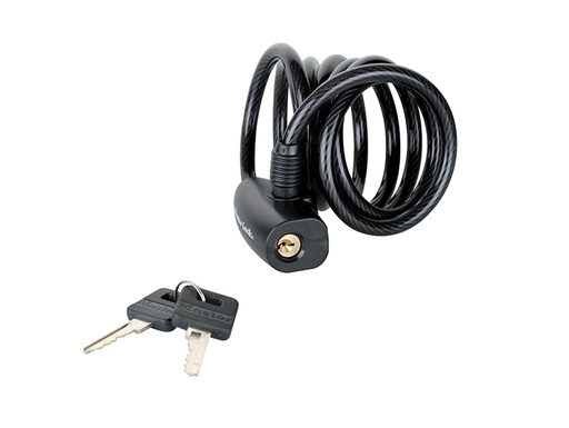 [MLK8126E] Black Self Coiling Keyed Cable 1.8m x 8mm