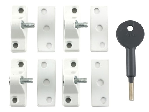 [YALV8K1184WE] 8K118 Economy Window Lock White Finish Pack of 4 Visi