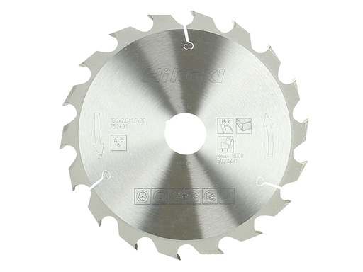 [HIK752431] Circular Saw Blade 185 x 30mm x 18T