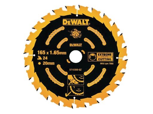 [DEWDT10300QZ] Extreme Framing Circular Saw Blade 165 x 20mm x 24T