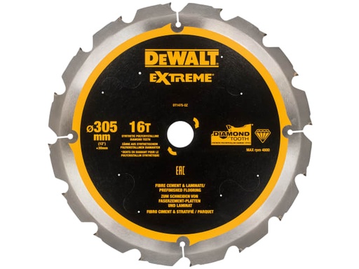 [DEWDT1475QZ] Extreme PCD Fibre Cement Saw Blade 305 x 30mm x 16T