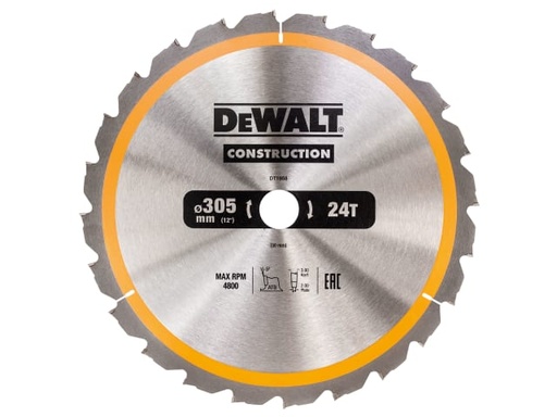 [DEWDT1958QZ] Stationary Construction Circular Saw Blade 305 x 30mm x 24T ATB/Neg