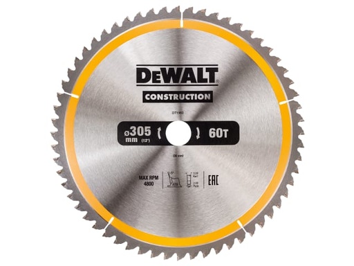 [DEWDT1960QZ] Stationary Construction Circular Saw Blade 305 x 30mm x 60T ATB/Neg