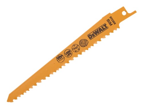 [DEWDT2359QZ] Bi-Metal Reciprocating Blade for Wood with Nails 152mm (Pack 5)