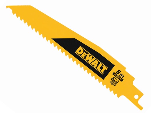 [DEWDT90380QZ] Bi-Metal Wood Demolition Reciprocating Blade 152mm x 6 TPI (Pack 5)