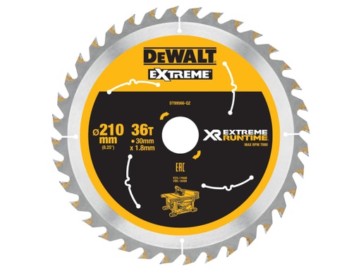 [DEWDT99566QZ] XR FlexVolt Table Saw Blade 210 x 30mm x 36T