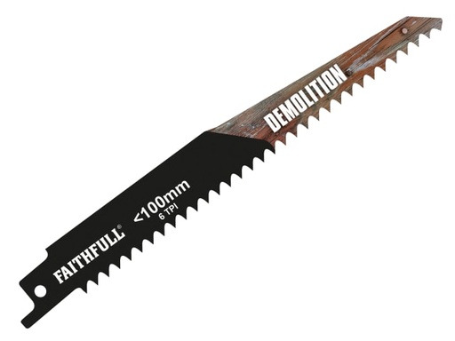 [FAISBS611DF] S611DF Bi-Metal Sabre Saw Blade Demolition 150mm 6 TPI (Pack of 5)