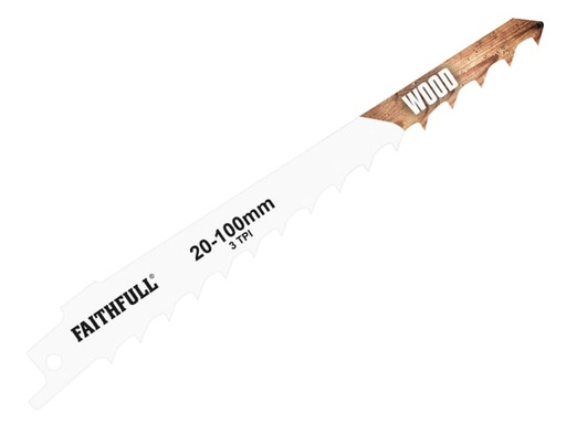 [FAISBS617K] S617K Sabre Saw Blade Wood 150mm 3 TPI (Pack of 5)