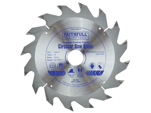 [FAIZ14016] TCT Circular Saw Blade 140 x 20mm x 16T POS