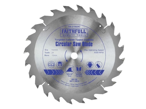 [FAIZ15024C] TCT Cordless Trimsaw Blade 150 x 10mm x 24T POS