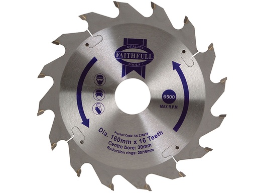 [FAIZ16016] TCT Circular Saw Blade 160 x 30mm x 16T POS