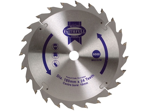 [FAIZ18024] TCT Circular Saw Blade 180 x 16mm x 24T POS