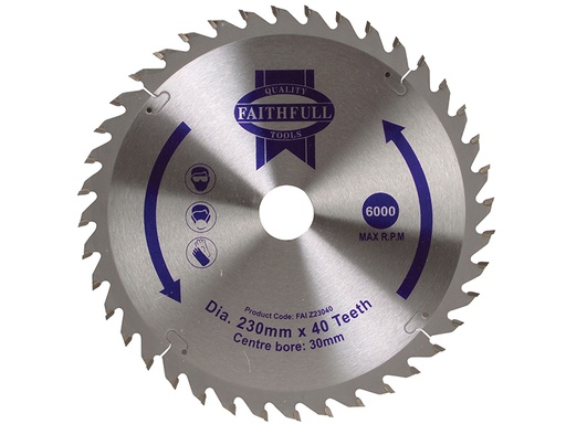 [FAIZ23040] TCT Circular Saw Blade 230 x 30mm x 40T POS