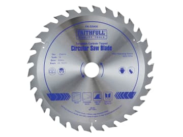 [FAIZ25024] TCT Circular Saw Blade 250 x 30mm x 24T POS