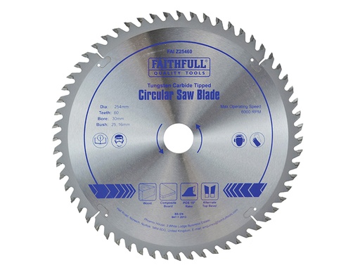 [FAIZ25460] TCT Circular Saw Blade 254 x 30mm x 60T POS