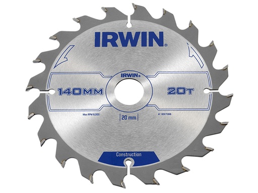 [IRW1897088] Construction Circular Saw Blade 140 x 20mm x 20T ATB