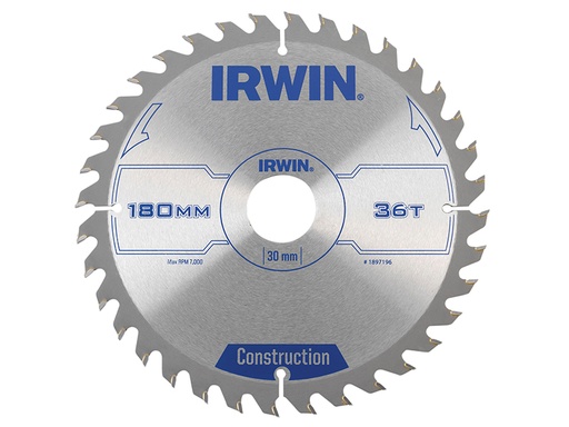 [IRW1897196] Construction Circular Saw Blade 180 x 30mm x 36T ATB