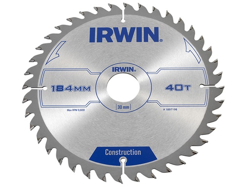 [IRW1897198] Construction Circular Saw Blade 184 x 30mm x 40T ATB