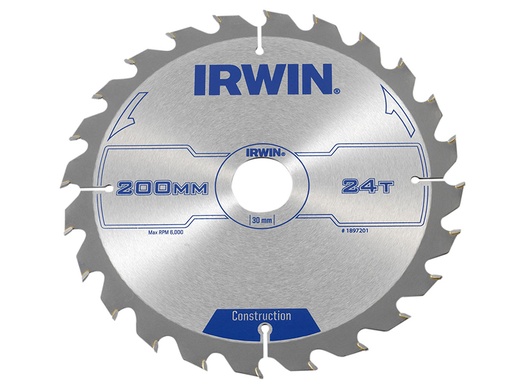 [IRW1897201] Construction Circular Saw Blade 200 x 30mm x 24T ATB