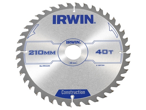 [IRW1897204] Construction Circular Saw Blade 210 x 30mm x 40T ATB