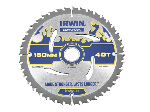 [IRW1897350] Weldtec Circular Saw Blade 150 x 20mm x 40T ATB