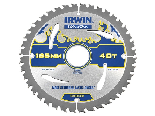 [IRW1897366] Weldtec Circular Saw Blade 165 x 30mm x 40T ATB