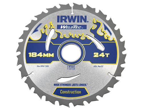 [IRW1897368] Weldtec Circular Saw Blade 184 x 30mm x 24T ATB