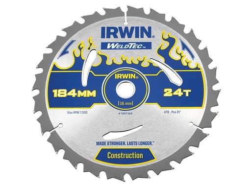 [IRW1897369] Weldtec Circular Saw Blade 184 x 16mm x 24T ATB