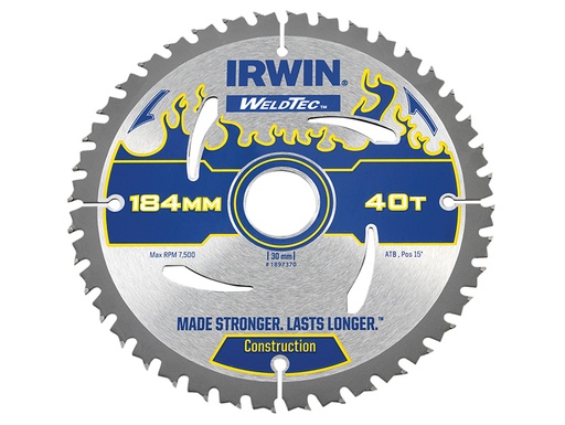 [IRW1897370] Weldtec Circular Saw Blade 184 x 30mm x 40T ATB