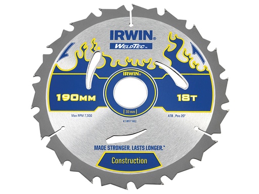 [IRW1897382] Weldtec Circular Saw Blade 190 x 30mm x 18T ATB