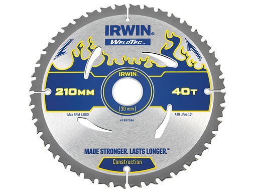 [IRW1897386] Weldtec Circular Saw Blade 210 x 30mm x 40T ATB