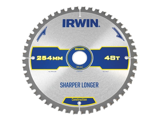 [IRW1897428] Construction Mitre Circular Saw Blade 254 x 30mm x 48T ATB/Neg