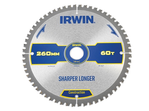 [IRW1897432] Construction Mitre Circular Saw Blade 260 x 30mm x 60T ATB/Neg